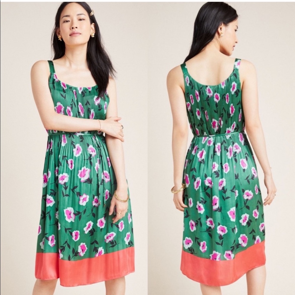 🌸 Anthropologie Mireille Pleated Dress - Picture 2 of 5